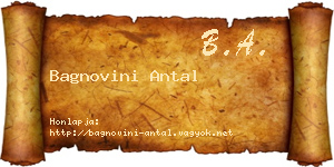 Bagnovini Antal névjegykártya